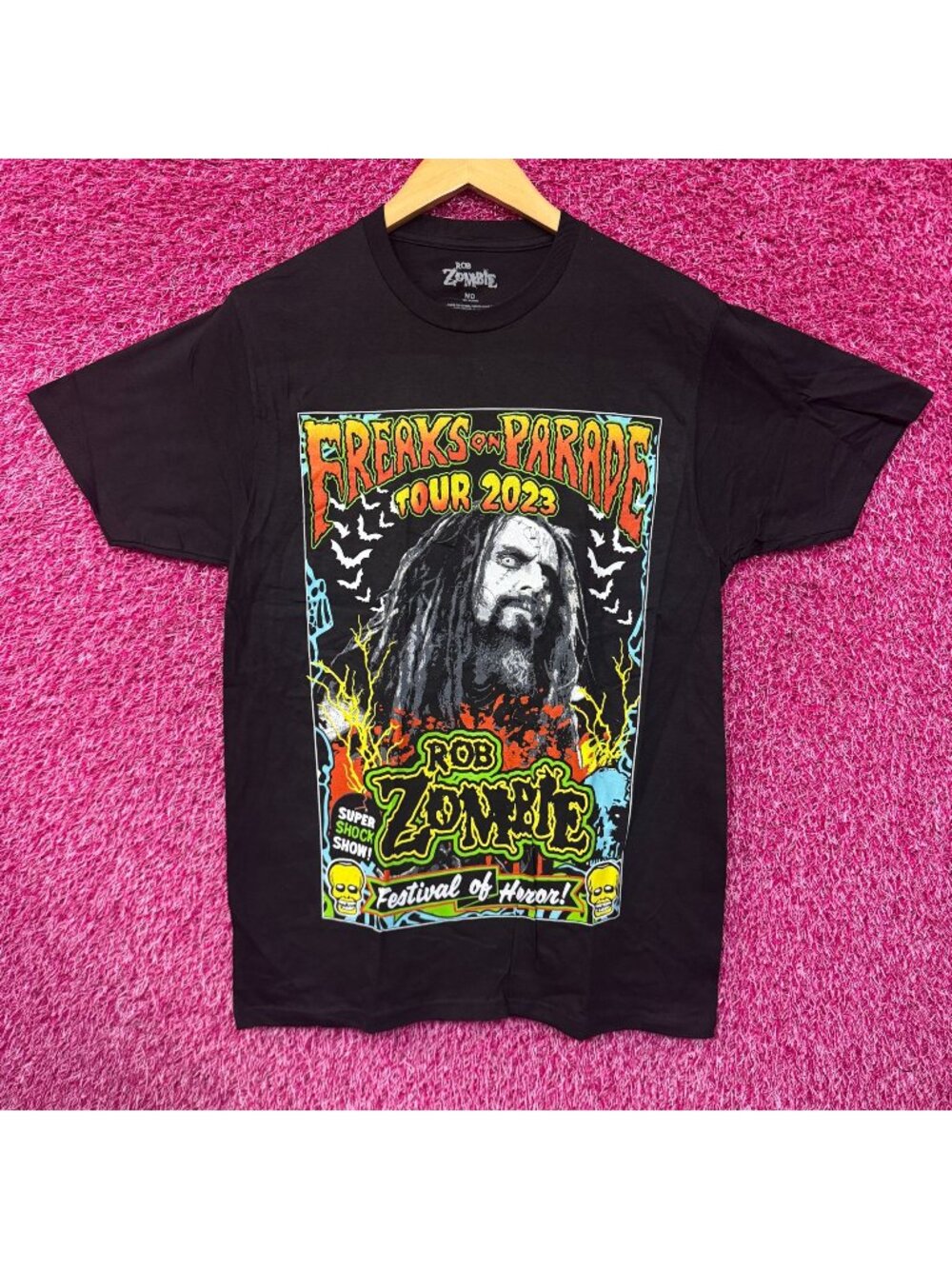 Rob Zombie Freaks on Parade Tour Industrial Rock Band Tee M